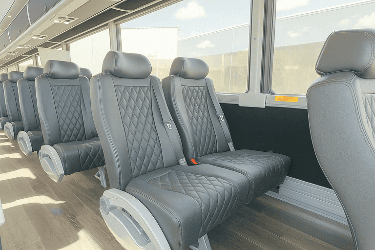 interior of Coach Bus Tallahassee charter bus