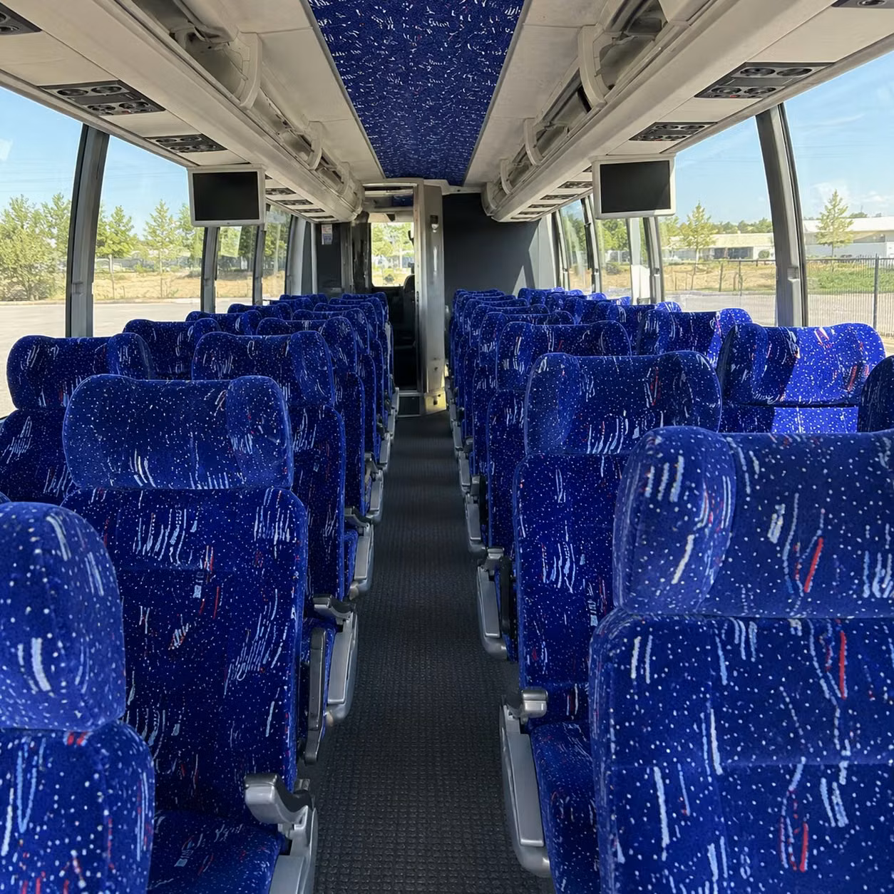 56 passenger charter bus interior